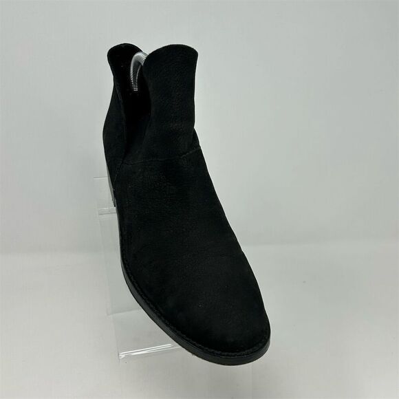 Eileen Fisher Women's Black Leaf Suede Pull On Booties Size 9.5 Classic Fall - Picture 2 of 12
